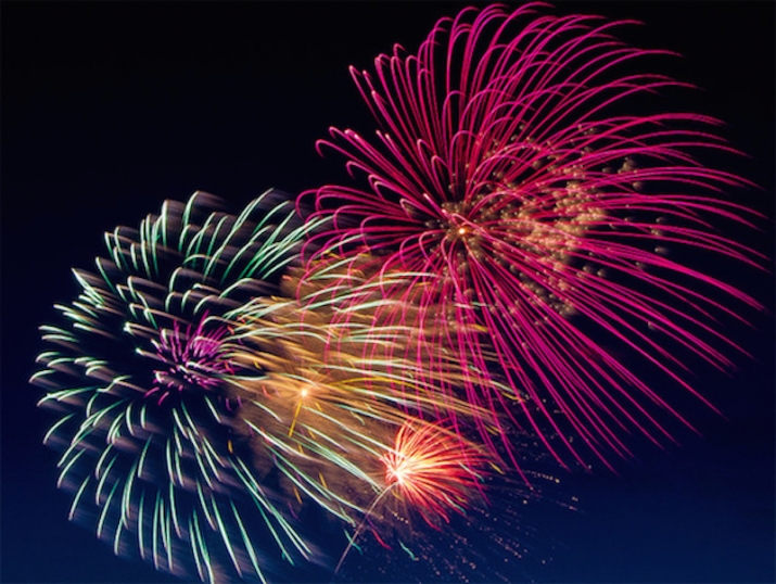 Fireworks over Mexico Beach Florida July 4