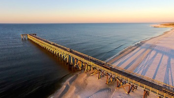 Mexico Beach Florida pier and beach